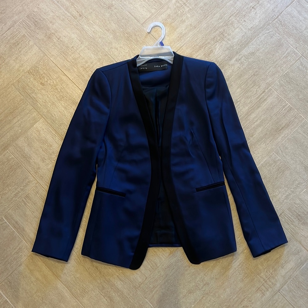 Zara blue and black blazer